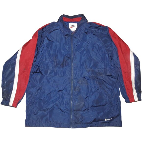 Vintage 1990s Nike White Label Full Zip Running Windbreaker Jacket Men's XL - Picture 2 of 13
